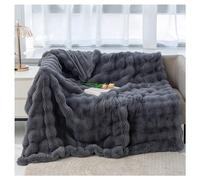 Ergocar Blanket, Faux Rabbit fur Throw Blanket, Reversible Soft Warm Throw Blankets, Elegant Cozy Throw Decorative Blanket, for Your Sofa, Bed, Armchair, Garden and More