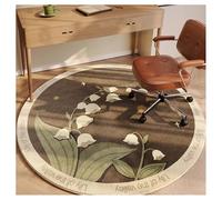 Ergocar Bomisian Style Round Carpet Retro Carpet Ultra-Thin Soft Non-Slip Washable Suitable For Bedroom, Entrance, Dining Room, Family Dormitory