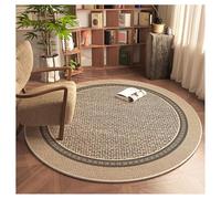 Ergocar Bomisian Style Round Carpet Retro Carpet Ultra-Thin Soft Non-Slip Washable Suitable For Bedroom, Entrance, Dining Room, Family Dormitory