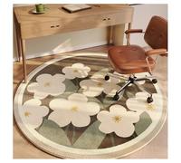 Ergocar Bomisian Style Round Carpet Retro Carpet Ultra-Thin Soft Non-Slip Washable Suitable For Bedroom, Entrance, Dining Room, Family Dormitory