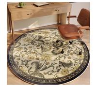 Ergocar Bomisian Style Round Carpet Retro Carpet Ultra-Thin Soft Non-Slip Washable Suitable For Bedroom, Entrance, Dining Room, Family Dormitory