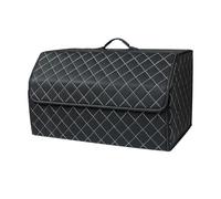 Ergocar Car Trunk Organizer Luxury Foldable Car Boot Tidy Storage Box Waterproof PU Car Boot Storage Organiser for Car/SUV/Truck/Auto (Black-L)