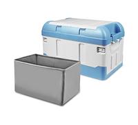 Ergocar Car Trunk Organizer Car Boot Storage Organiser With Waterproof PVC Bag Car Boot Tidy Storage 3 Times Size Folded Portable Box for Car/SUV/Truck/Auto (White Blue, 45L)