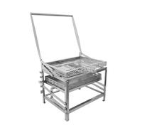 Ergocar Charcoal Grill Outdoor Multi-Function Portable Rotatable Adjustable Height 4-Tier Charcoal Tray Ideal For Outdoor Smoking, Picnics, Camping Barbecues