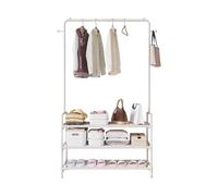 Ergocar Clothing Rack, Multi Layer Large Capacity Clothes Hanger With Floor Storage Rack And Hanger Hook Metal Hanger Multifunctional Bedroom Hanger Portable Small Hanger