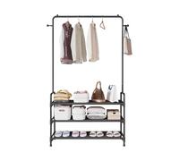 Ergocar Clothing Rack, Multi Layer Large Capacity Clothes Hanger With Floor Storage Rack And Hanger Hook Metal Hanger Multifunctional Bedroom Hanger Portable Small Hanger