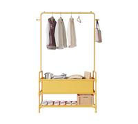 Ergocar Clothing Rack, Multi Layer Large Capacity Clothes Hanger With Floor Storage Rack And Hanger Hook Metal Hanger Multifunctional Bedroom Hanger Portable Small Hanger