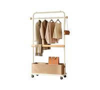 Ergocar Clothing Storage Rack With Basket 360° Rotation Stable
