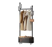 Ergocar Coat Stand. A jacket hat rack with a basket, multi -functional design. It can move stable at 360 °, suitable for placing in bed, living room and porch.