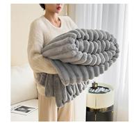 Ergocar Faux Rabbit fur Throw Blanket, Reversible Thickening Blanket, Soft Warm Throw Blankets, Elegant Cozy Throw Decorative Blanket, for Your Sofa, Bed, Armchair, Garden and More