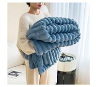 Ergocar Faux Rabbit fur Throw Blanket, Reversible Thickening Blanket, Soft Warm Throw Blankets, Elegant Cozy Throw Decorative Blanket, for Your Sofa, Bed, Armchair, Garden and More