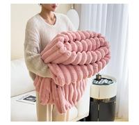 Ergocar Faux Rabbit fur Throw Blanket, Reversible Thickening Blanket, Soft Warm Throw Blankets, Elegant Cozy Throw Decorative Blanket, for Your Sofa, Bed, Armchair, Garden and More