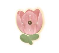 Ergocar LED Hanging Clock - Modern Art Decorative Flower Design for Living Room, Bedroom, Study, Office