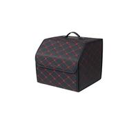 Ergocar Luxury Foldable Car Boot Tidy Storage Box Waterproof PU Car Boot Storage Organiser for SUV/Truck/Auto (Black Red-S)