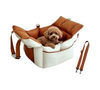 Ergocar Pet Car Seat For The Centre Console Oxford Fabric Waterproof Wear-Resistant Lint-Free Adjustable Backrest Double-Layer Safety Harness Raised Seat For Home Travel Car Use