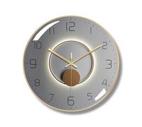 Ergocar Silent Art Deco Metal Wall Clock, Suitable For Living Room, Bedroom, Study Room, Office