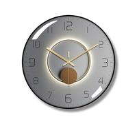 Ergocar Silent Metal Art Deco Clock for Living Room, Bedroom, Office