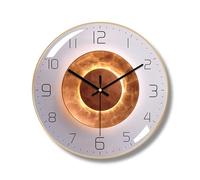 Ergocar Silent Metal Art Deco Clock - Modern Design for Living Room, Bedroom