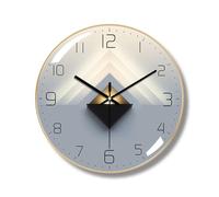 Ergocar Silent Modern Art Deco Clock - Quiet, Non-ticking Metal Wall Clock Suitable for Living Room, Bedroom, Study Room, Office