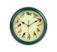 Ergocar Singing Bird Wall Clock Twelve Bird Singing Battery Powered (33.02 Cm) 13 Inches