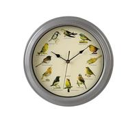 Ergocar Singing Bird Wall Clock Twelve Bird Singing Battery Powered (33.02 Cm) 13 Inches