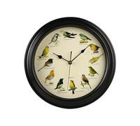 Ergocar Singing Bird Wall Clock Twelve Bird Singing Battery Powered (33.02 Cm) 13 Inches