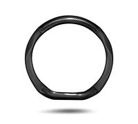 Ergocar Steering Wheel Cover, D-Shape Carbon Fiber Steering Wheel Cover Universal Standard-Size 36-39cm, Breathable Anti-slip Car Steering Wheel Cover Leather, Soft Comfortable for Fit Four Seasons