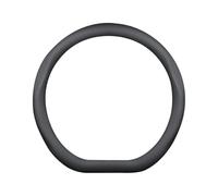 Ergocar Steering Wheel Cover Nappa Leather Ultra-Fine Fiber D-Type Durable, Non Slip, Comfortable Grip, Breathable, Men's And Women's Car Interior All Season Universal (15 Inches) 38 Cm