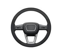 Ergocar Steering Wheel Cover, Round Ultra Thin Carbon Fiber And Leather Material Accessories Sporty Style 37-38 Cm/14.5-15 Inches, Anti-Slip, Universal In All Seasons