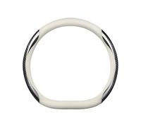 Ergocar Steering Wheel Covers, D-Type Carbon Fiber Leather Steering Wheel Cover Anti-Slip Mesh Lining Suitable For 38cm/15inch Steering Wheel