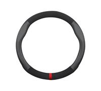 Ergocar Steering Wheel Covers, Round Ultra-Fine Fiber Leather Steering Wheel Cover With Breathable Holes, Sweat Absorbing And Anti Slip 38 Cm/15 Inch Male And Female Car Interior Accessories