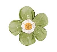 Ergocar Wall Clock, Art Deco Crystal Porcelain Flower Modern Wall Clock, Battery Powered Suitable For Living Room, Bedroom, Study, Office