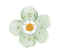 Ergocar Wall Clock, Art Deco Crystal Porcelain Flower Modern Wall Clock, Battery Powered Suitable For Living Room, Bedroom, Study, Office