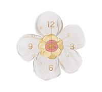 Ergocar Wall Clock, Art Deco Crystal Porcelain Flower Modern Wall Clock, Battery Powered Suitable For Living Room, Bedroom, Study, Office