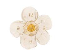 Ergocar Wall Clock, Art Deco Crystal Porcelain Flower Modern Wall Clock, Battery Powered Suitable For Living Room, Bedroom, Study, Office