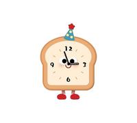 Ergocar Wall Clock, Cartoon Bread Modern Cute Bottom Swing Decorative Wall Clock Suitable For Living Room, Bedroom, Kitchen