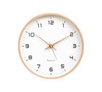 Ergocar Wall Clock, Modern Silent No Ticking Round Wooden Wall Clock Battery Powered Decorate Bedroom, Living Room, Entryway, Kitchen, Office