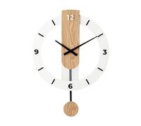 Ergocar Wooden Swing Clock, The Mute Wooden Roman Numeric Hanging Clock, Suitable For Decorative Living Room, Kitchen, Bedroom, Office