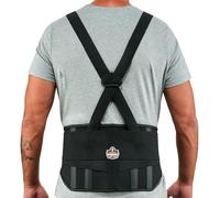 Ergodyne - 11107 ProFlex 1600 Back Support Brace, 9" Extended Support, High Cut Front For Mobility Black