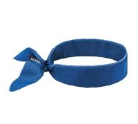 Ergodyne - 12399 Chill-Its 6702 Cooling Bandana, Evaporative Polymer Embedded Material for Cooling Relief Solid Blue