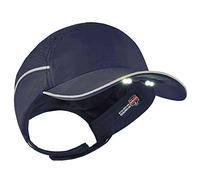 Ergodyne - 23339 Lightweight Bump Cap with LED Brim Lighting, Baseball Hat Style, Long Brim, Skullerz 8965,Navy