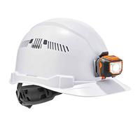 Ergodyne - 60146 Vented Hard Hat with Light, Cap Style, Ratchet Suspension, Class C, Skullerz 8972LED White