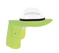 Ergodyne Chill Its 6661 Universal Hard Hat Brim Sun Shade with Neck Flap, Safety Helmet Sun Shield