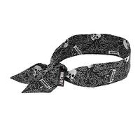 Ergodyne Chill Its 6700 Cooling Bandana, Lime, Evaporative Polymer Crystals For Cooling Relief, Tie For Adjustable Fit,