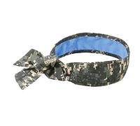 Ergodyne Chill Its 6700CT Cooling Bandana, Lined with Evaporative PVA Material for Fast Cooling Relief, Tie for Adjustable Fit, Camo (12562)