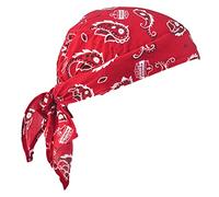 Ergodyne Chill-Its 6710CT Evaporative Cooling Dew Rag, Red Western