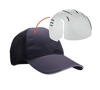 Ergodyne Skullerz 8946 Standard Baseball Cap with Bump Cap Insert, Navy, Hat w/Insert