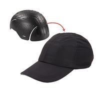 Ergodyne Unisex's Skullerz 8947 Lightweight Baseball Hat and Bump Cap Insert, Black, M-L