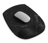 ErgoFlow Gel Wrist Rest Mouse Pad-Ergonomic Cushion for Desk, Cute Aesthetic Computer Decor for Women,Small Mousepad Mat&Laptop Pads-Office,Home Wireless Support&Ergo Accessories (08Black Marble)