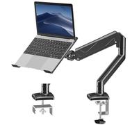 ErgoFocus 2 in 1 Laptop Desk Mount, Gas Spring Arm, Fits Max 17" Notebook & 32" Monitor, Single Monitor Mount with Laptop Tray, Holds up to 17.6lbs